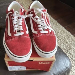 Red old Skokie vans size 9.5